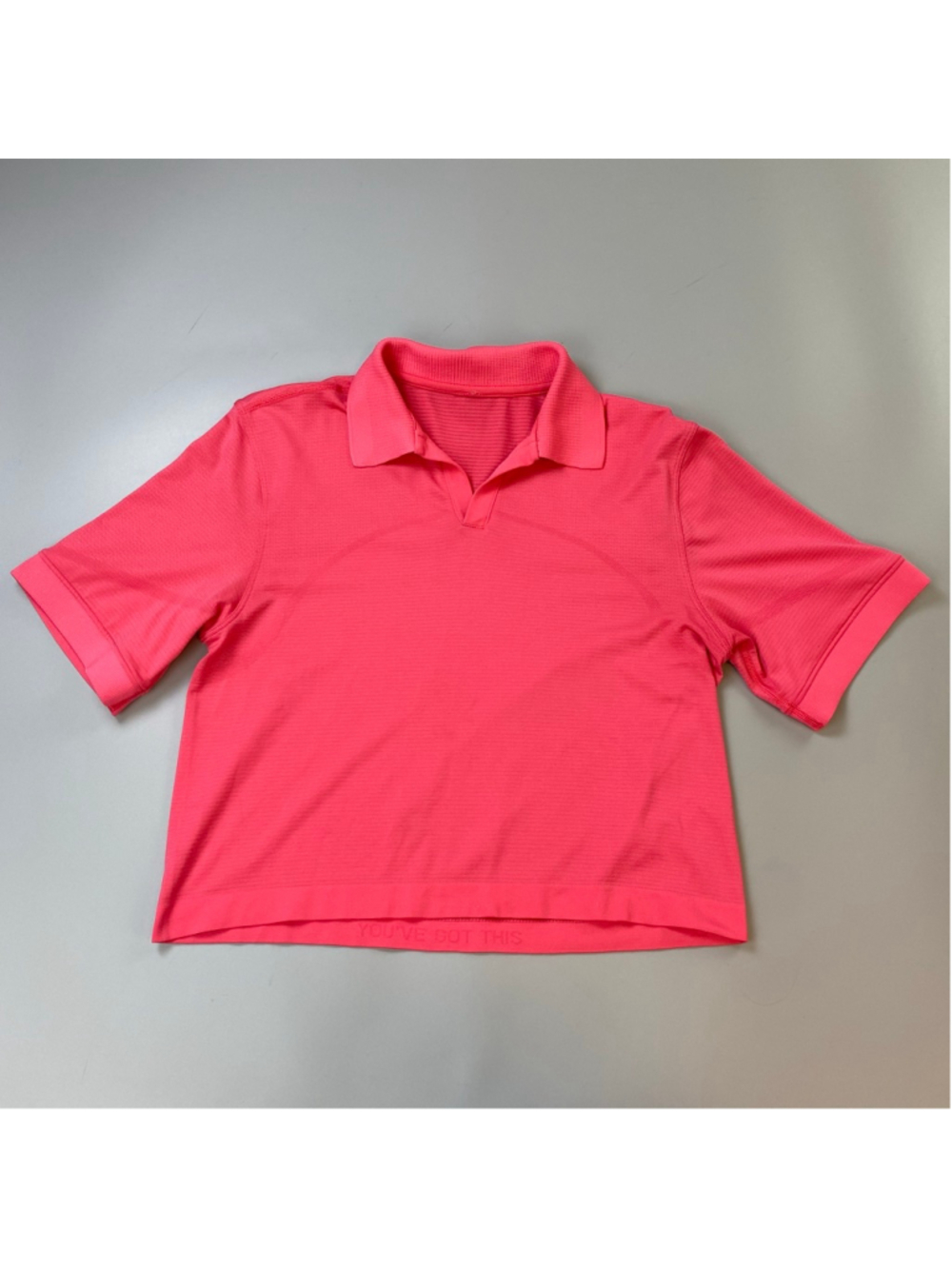 Lululemon Swiftly Tech Relaxed Fit Polo Shirt Pink Womens 6 Preppy Athleisure